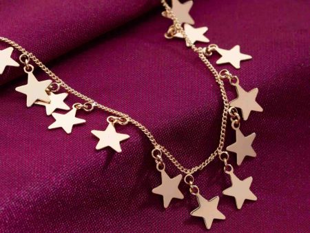 Star Charm Necklace (Brass) For Discount