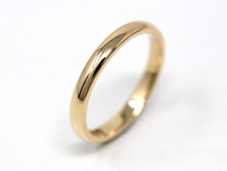 Gold Ring Band - Edwardian Era 14k Yellow Gold Unadorned Plain JR Wood Stacking - Circa 1910s Size 8 Wedding Ring Unisex Fine Jewelry on Sale