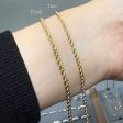 18k thick rope chain bracelet on Sale