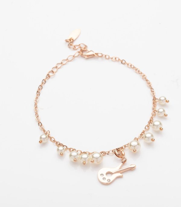 Pearl Guitar Bracelet (Brass) Discount