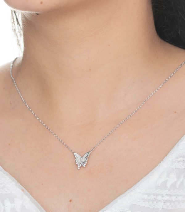 Butterfly Necklace (Silver) Supply