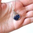 Sapphire Shaker Locket - MJV Handcrafted Sterling Silver Genuine Gems Clear Pendant - 2.5 Carats TW Blue Round Gemstone September Birthstone Sale