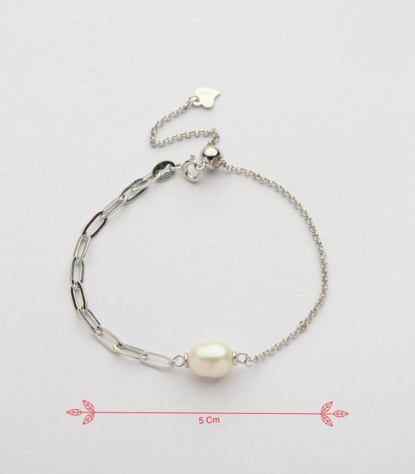 Beautiful Bond Of Pearl Bracelet (Silver) Online Sale