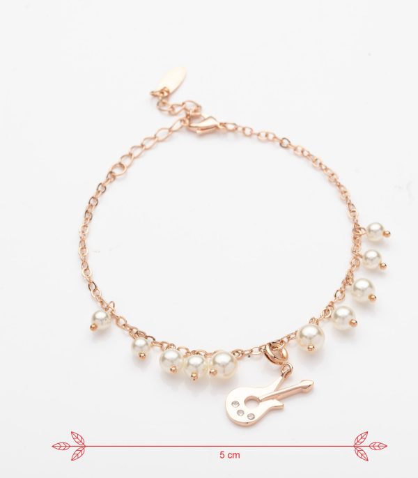 Pearl Guitar Bracelet (Brass) Discount