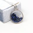 Sapphire Shaker Locket - MJV Handcrafted Sterling Silver Genuine Gems Clear Pendant - 2.5 Carats TW Blue Round Gemstone September Birthstone Sale