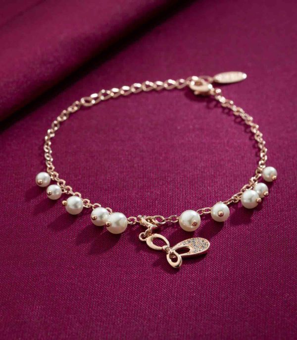 Pearl Butterfly Charm Bracelet (Brass) Supply