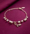 Pearl Butterfly Charm Bracelet (Brass) Supply