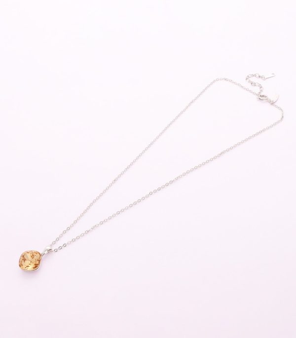 THE DAINTY ELEGANCE SILVER COLOR PENDANT (BRASS) Online now