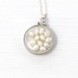 Baroque Pearl Shaker Locket - Handcrafted Sterling Silver Lucite Pendant Necklace Charm - June Birthstone Coin Bezel Nickel Sized Jewelry Online