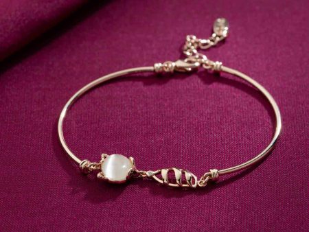 Cute Cat Bracelet (Brass) For Discount