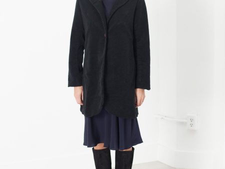 Griffon Coat in Black Hot on Sale