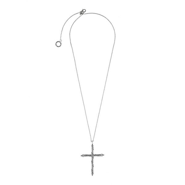 Signature Classic Cross Necklace in sterling silver For Cheap