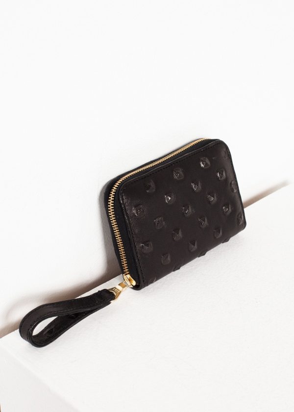 Elodie Leather Wallet in Black Online Hot Sale