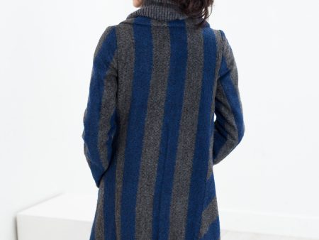 Petale Coat in Silver Blue Sale