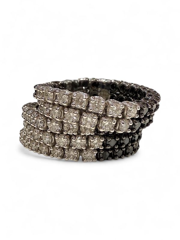 black and white diamond ring Cheap