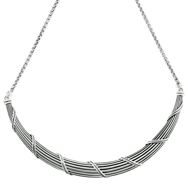 Signature Classic Collar Necklace in sterling silver Online Hot Sale