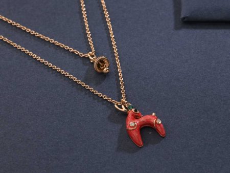 Adorable Reindeer Of Christmas Eve Necklace  (Brass) Online Hot Sale