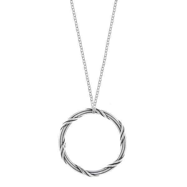 Signature Romance Circle Necklace in sterling silver 1  Online Hot Sale