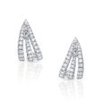 DIAMOND CAGE HUGGIE EARRINGS Cheap