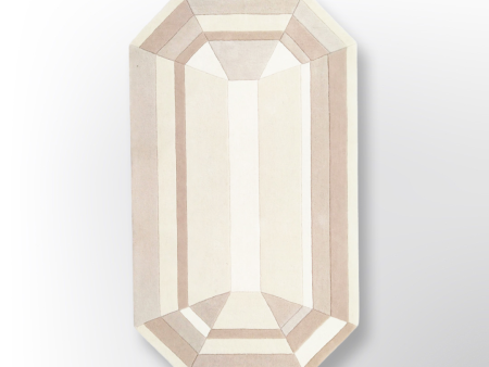 Mini Beige Emerald Gem Rug Hot on Sale