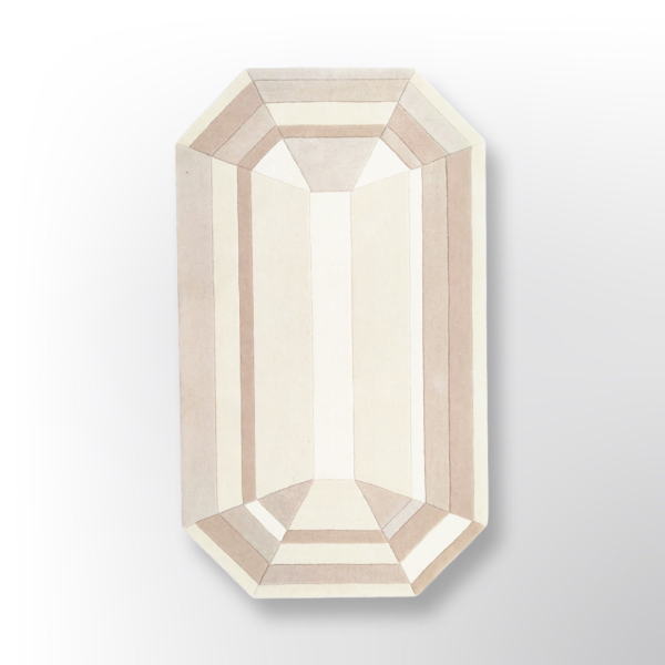 Mini Beige Emerald Gem Rug Hot on Sale