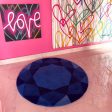 Blue Sapphire Round Gem Rug Supply