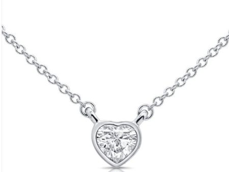 Bezel Heart Necklace Online Sale