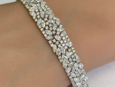 White Gold Diamond Multi Shape Bracelet Supply