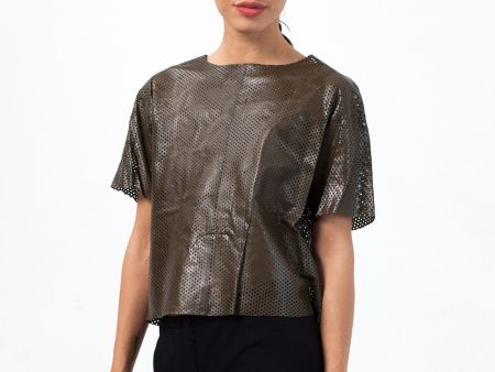 Auralias Leather Top Fashion