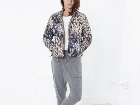 Deione Coat in Graphite Floral For Cheap