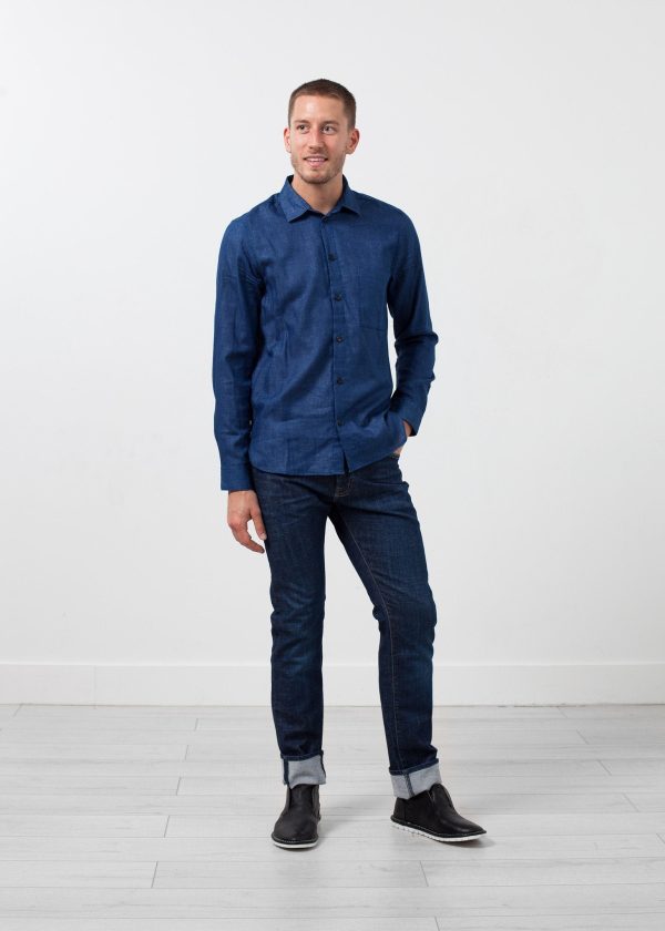 Casual Indigo Shirt For Cheap