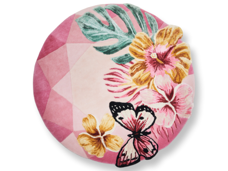 Rose Quartz Round ICON Gem Rug For Sale