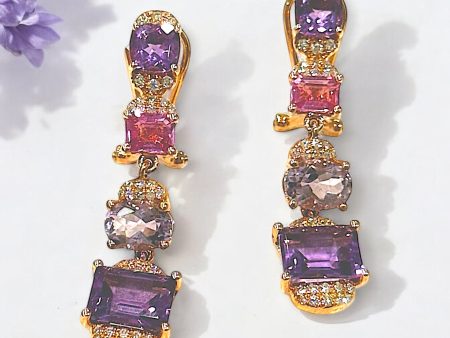 amethyst, sapphire, ruby earrings Online Hot Sale