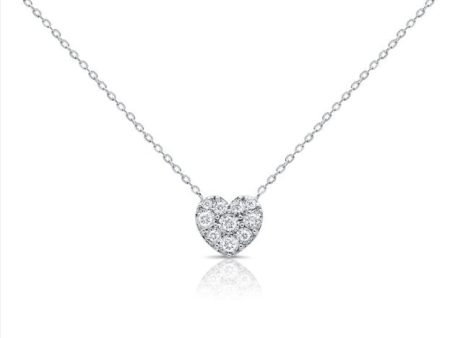 DIAMOND HEART MIRACLE SETTING PENDANT NECKLACE Cheap