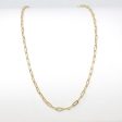 18 Inch Paperclip Chain - 14k Gold Filled Drawn Flat Bright Finish Necklace - 2.8 mm Spring Ring Clasp Layering Fashion Accessory Jewelry Cheap