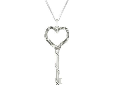 Signature Classic Heart Key Necklace in Sterling Silver Online Hot Sale