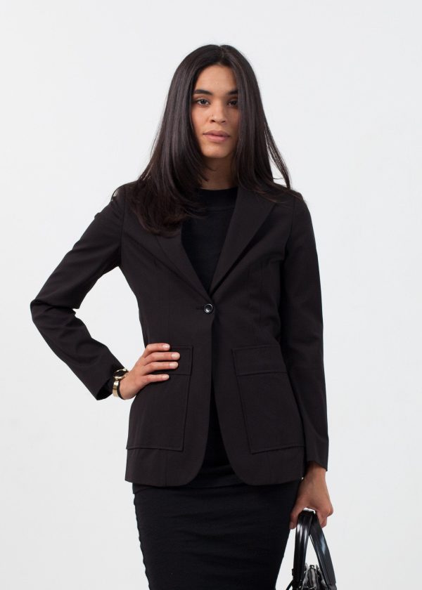 Double Pocket Blazer in Black Discount