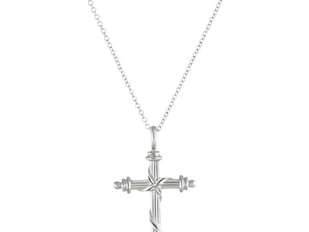 Signature Mini Cross Necklace in Sterling Silver Online Hot Sale