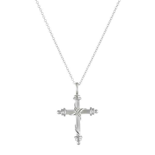 Signature Mini Cross Necklace in Sterling Silver Online Hot Sale