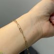 18k Yellow gold Paper clip bracelet Online Hot Sale