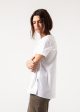 Pleat Back Blouse in White Supply