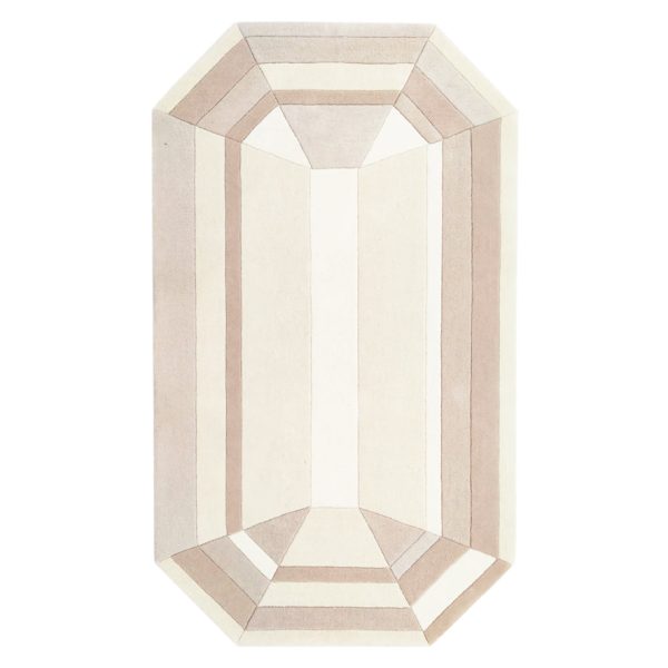 Mini Beige Emerald Gem Rug Hot on Sale