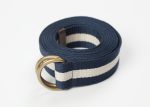 Striped Web Belt in Navy White Discount