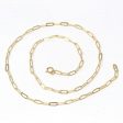 18 Inch Paperclip Chain - 14k Gold Filled Drawn Flat Bright Finish Necklace - 2.8 mm Spring Ring Clasp Layering Fashion Accessory Jewelry Cheap