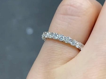 3 4 eternity round diamond ring Sale