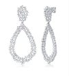 Diamond Drop Pear Shape Earrings For Cheap