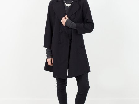 Day Coat in Navy Hot on Sale