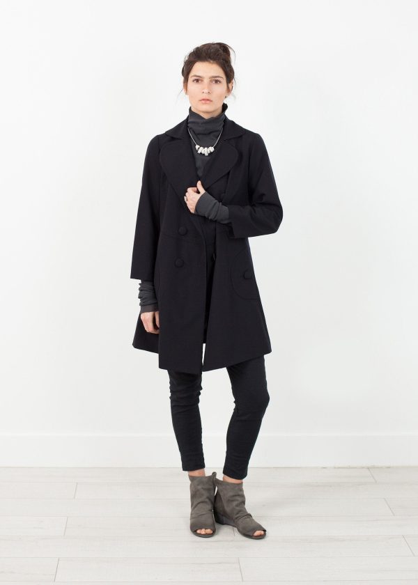 Day Coat in Navy Hot on Sale