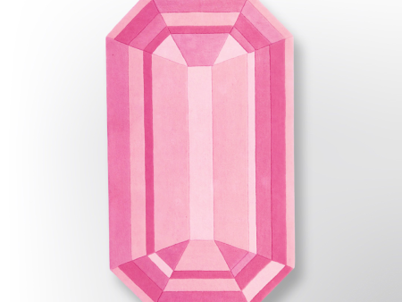 Mini Rose Quartz Emerald Gem Rug Sale