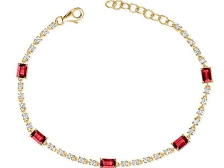 3.03CT RUBY AND DIAMOND BRACELET For Cheap